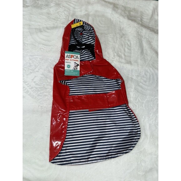 Hoodie Raincoat with Pocket Size S Red PET apparel - Picture 6 of 13